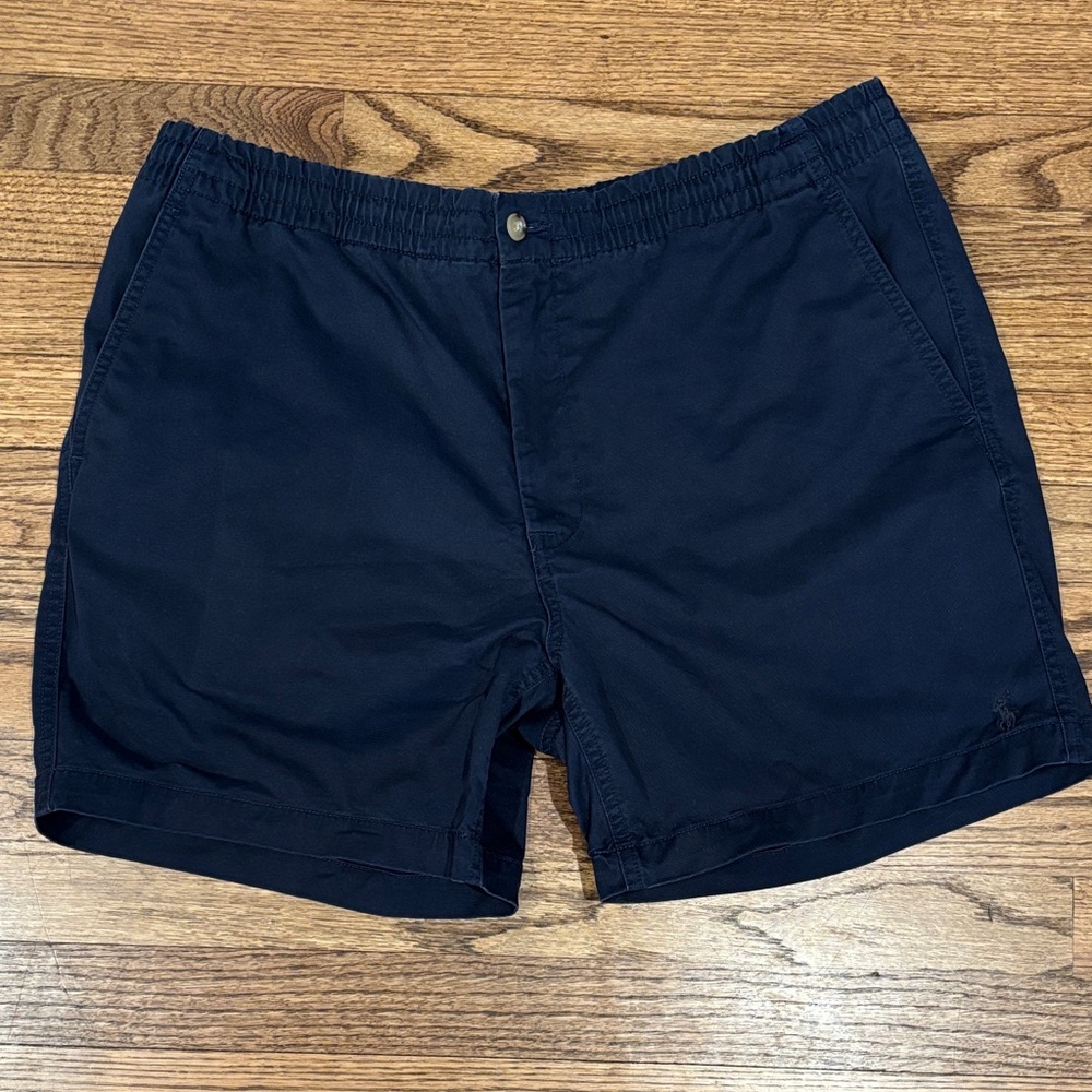 Polo by Ralph Lauren Navy Elastic-Waist Athletic Shorts